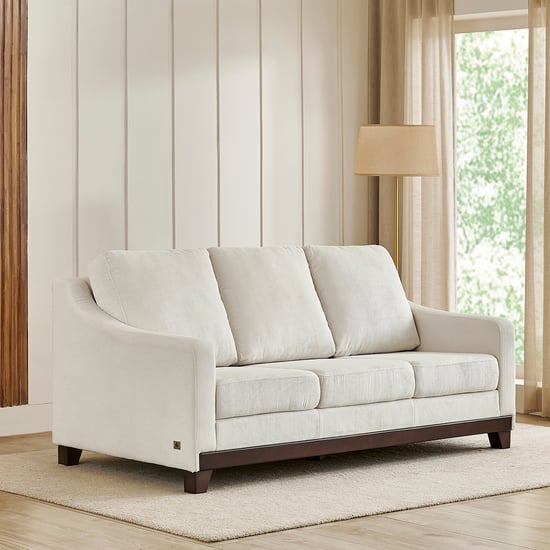 Helios Lumino Fabric 3-Seater Sofa - Ivory
