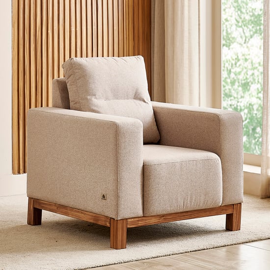 Nesta Fabric 1-Seater Sofa - Beige