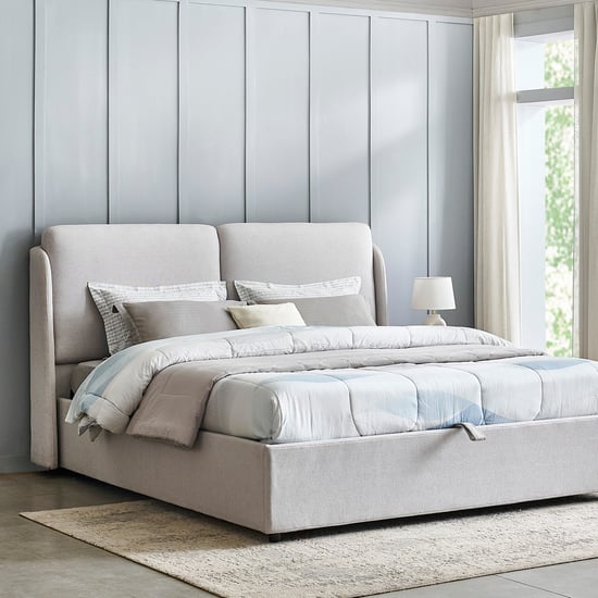 Cashmere Torri King Bed with Hydraulic Storage - Grey