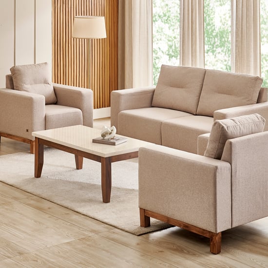 Nesta Fabric 3+1+1 Seater Sofa Set - Beige