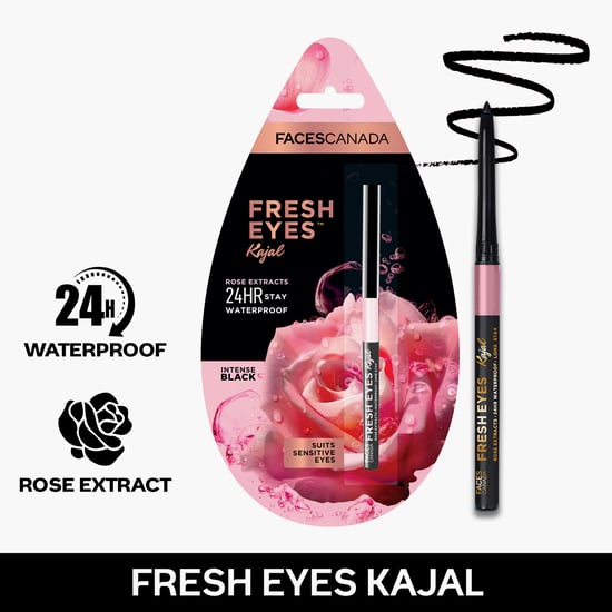 FACES CANADA Fresh Eye Kajal -Black - 0.35gm