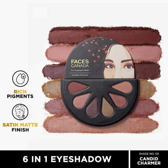 FACES CANADA 6 in 1 Eyeshadow Palette - Candid Charmer 02 - 6g