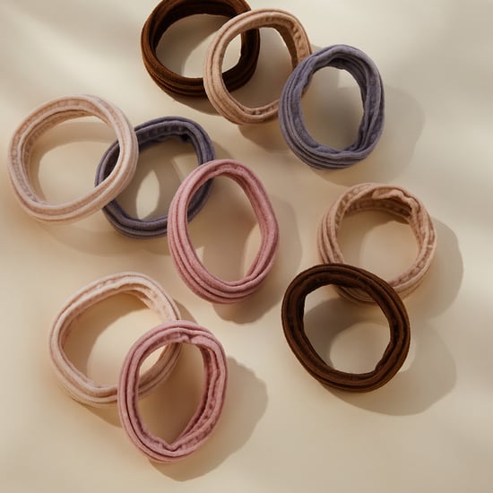 FAME FOREVER Girls Solid Hair Ties - Pack of 10