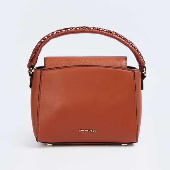 VAN HEUSEN Women Solid Sling Bag Brown