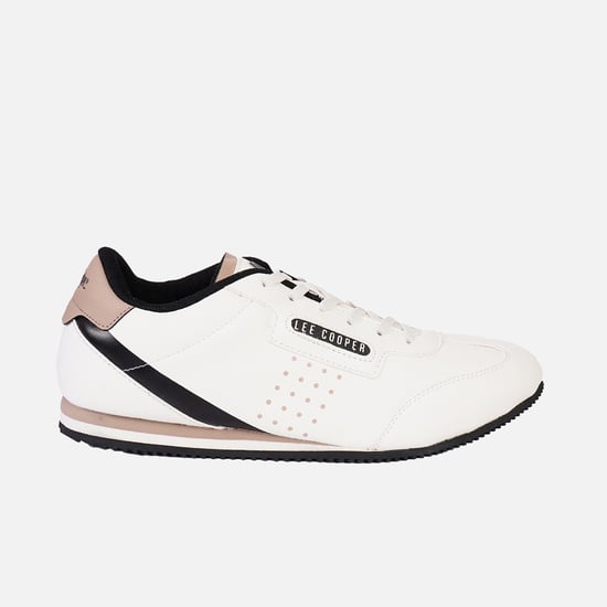 LEE COOPER Men Solid Lace-Up Sneakers White