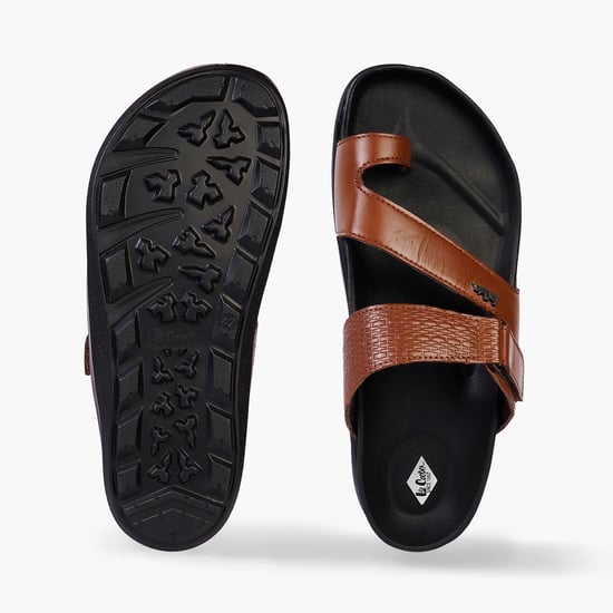 LEE COOPER Men Leather Sandals Brown