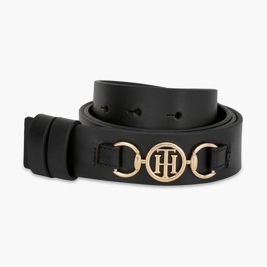 TOMMY HILFIGER Women Solid Casual Belt Black