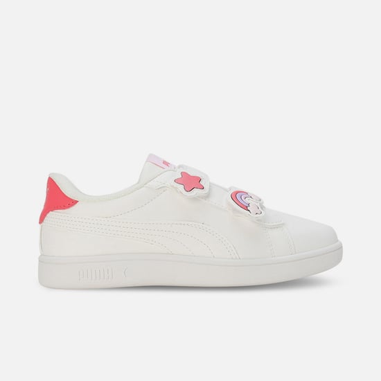 PUMA Smash Appliqued Sneakers White