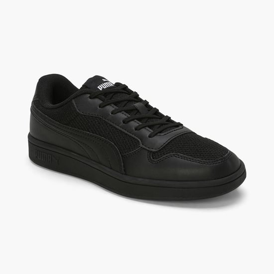 PUMA Boys Smash Comfort Lace-Up Sneakers Black
