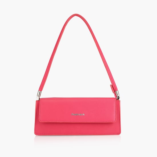 FASTRACK Women Solid Shoulder Bag Pink