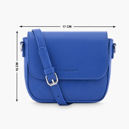 FASTRACK Women Solid Sling Bag | Blue