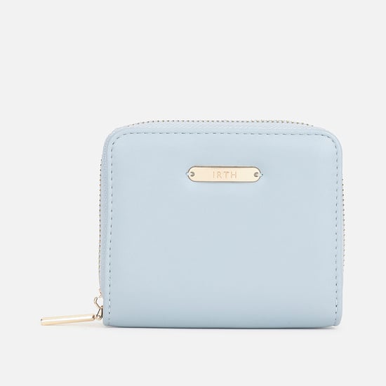 IRTH Women Solid Zip-Around Wallet