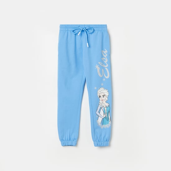 KIDSVILLE Girls Elsa Print Joggers Blue