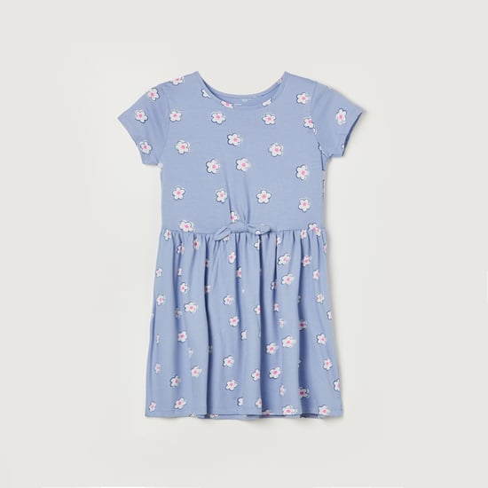 FAME FOREVER Girls Floral Printed A-line Dress