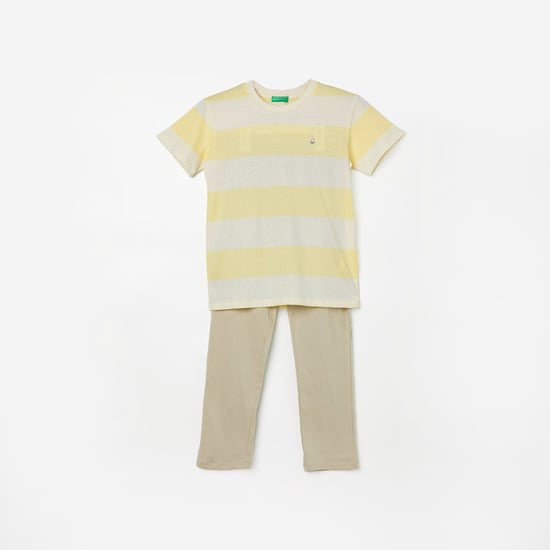 UNITED COLORS OF BENETTON Boys Striped Night Suit