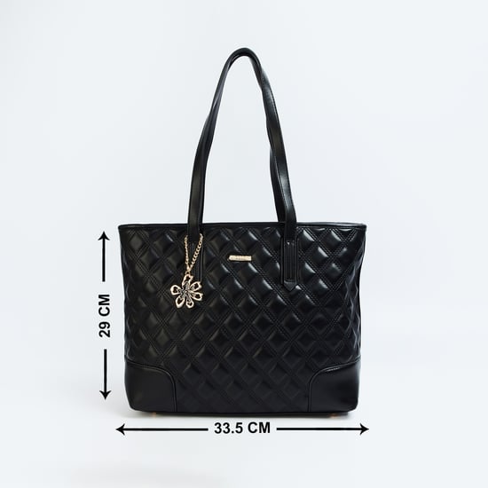 CODE Women Quilted Shoulder Bag | Black