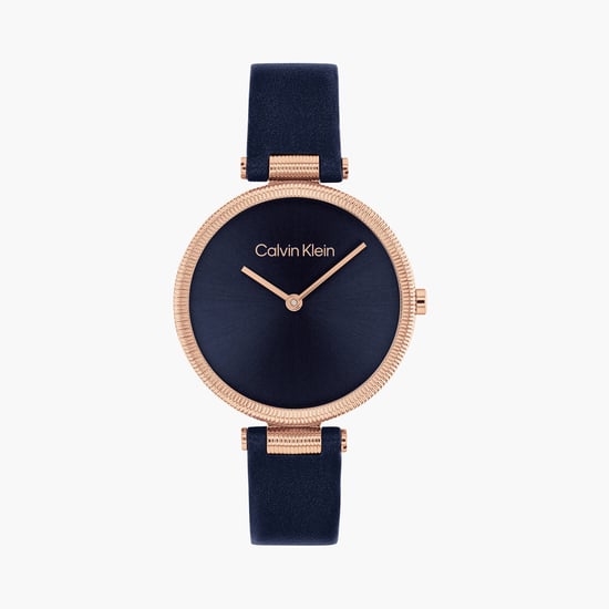 CALVIN KLEIN Gleam Women Analog Watch with Leather Strap 25100041