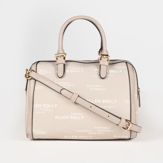 ALLEN SOLLY Women Printed Handheld Bag Beige