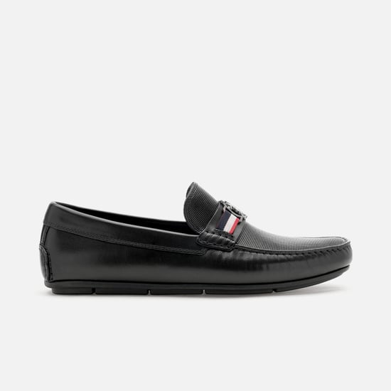 POLO Gregor Men Textured Bit Loafers Black