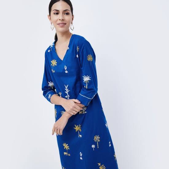 MELANGE Women Printed A-line Kurta