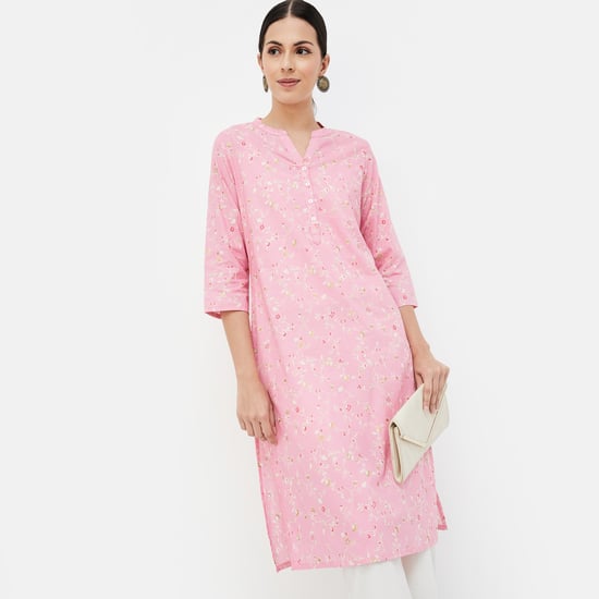 MELANGE Floral Printed Straight Kurta