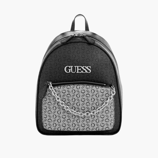 GUESS Printed Mini Backpack Black
