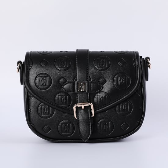 ELLE Monogram Embossed Sling Bag