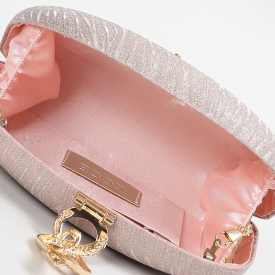 HLT jacquard chain pochette　nude pink LOUIS VUITTON Pochette Felicie Monogram Leather Chain Wallet