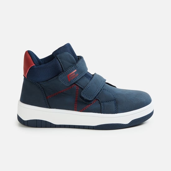 FAME FOREVER Boys Paneled Velcro Closure High Top Sneakers