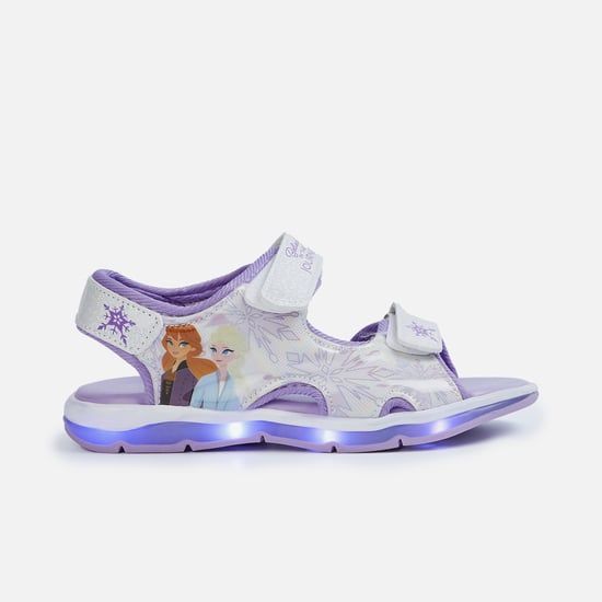 FAME FOREVER Girls Frozen Print Light Up Sandals