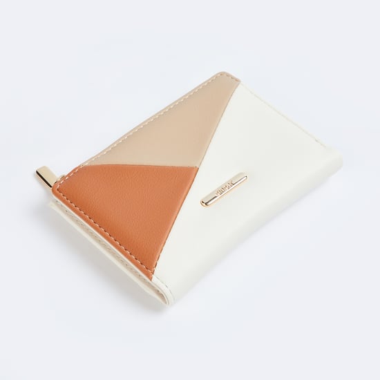 GINGER Women Colourblock Zip-Around Wallet