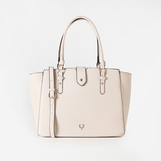 ALLEN SOLLY Women Solid Handheld Bag Beige
