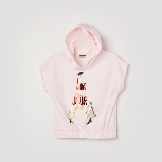 Girls hooded t shirt online