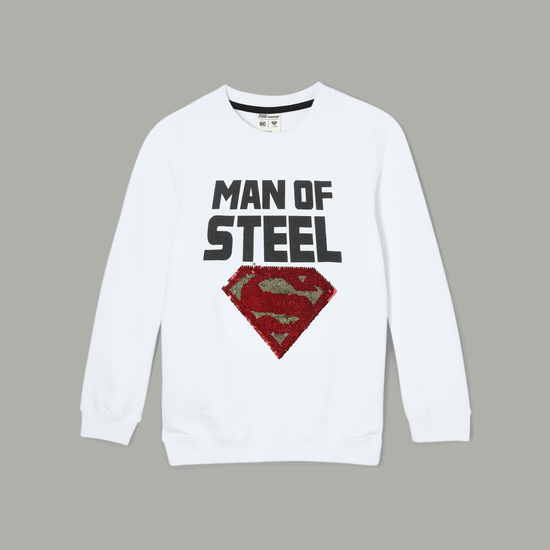 FAME FOREVER Reversible Superman Sequinned Sweatshirt