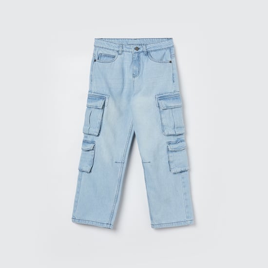 FAME FOREVER Washed Cargo Jeans