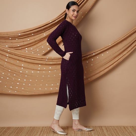 MELANGE Knit Straight Kurta