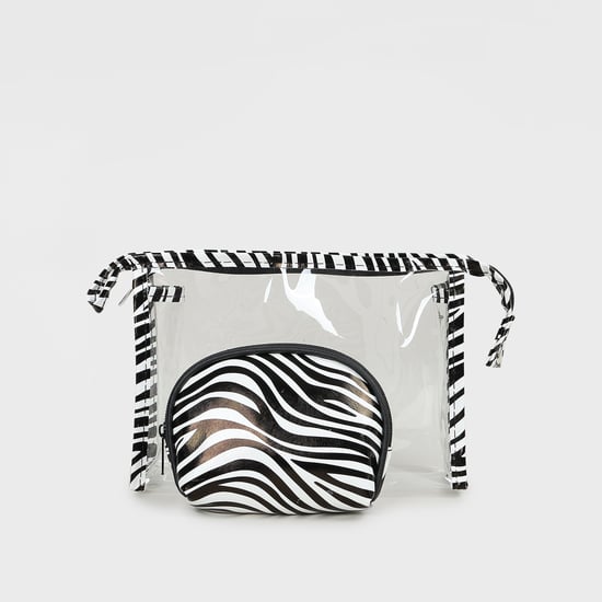 GINGER Zebra Print Vanity Pouches - Pack of 2