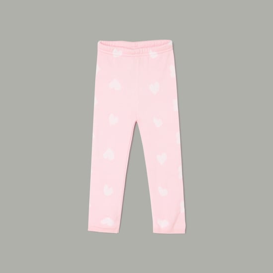 JUNIORS Heart Print Leggings