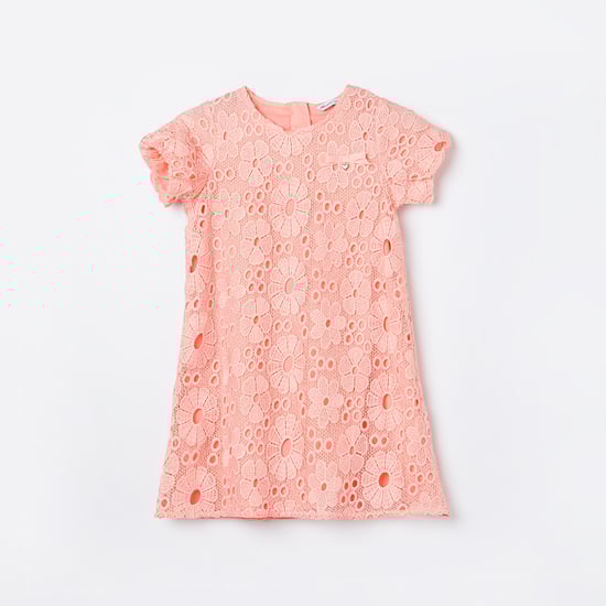 FAME FOREVER Girls Floral Lace A-line Dress