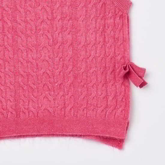 Candy Stripper / FRILL CABLE KNIT VEST  ピンク S-24-12-17-048-PU-TO-AS-ZT203 NEW ARRIVAL♡今週末入荷の新作 / CANDY STRIPPER