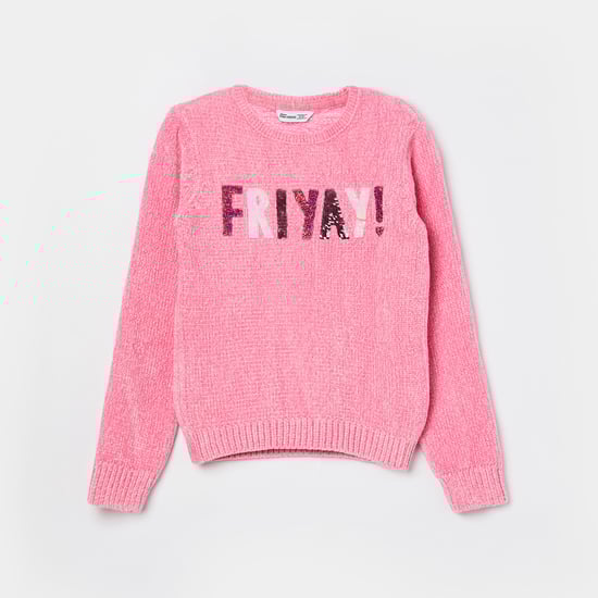 FAME FOREVER Embellished Sweater
