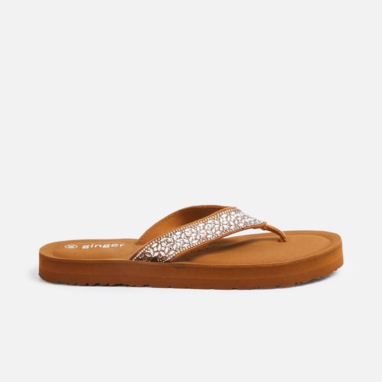 GINGER Women Embellished Flip Flops