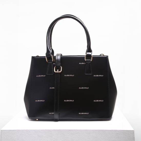 ALLEN SOLLY Women Embroidered Handheld Bag Black