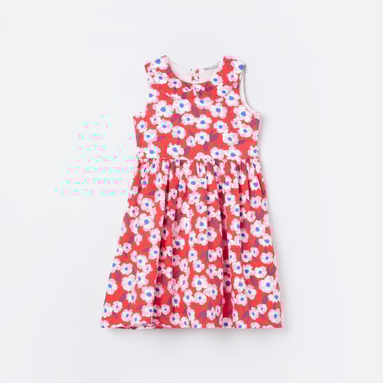 FAME FOREVER Girls Floral Printed Fit & Flare Dress