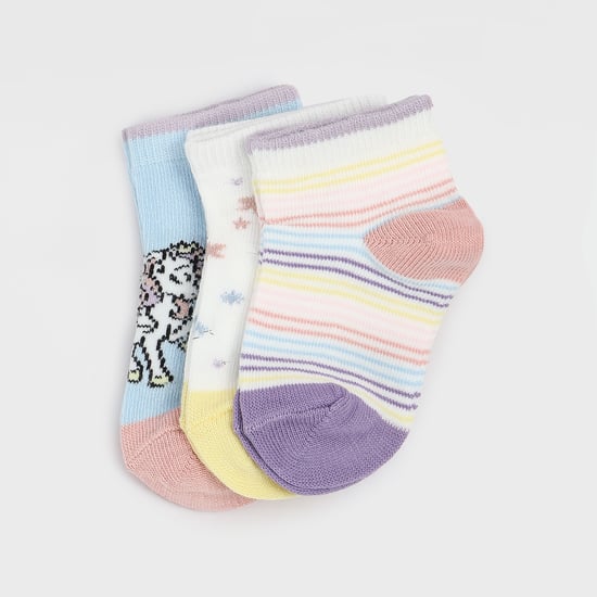 FAME FOREVER Assorted Ankle Length Socks - Pack of 3