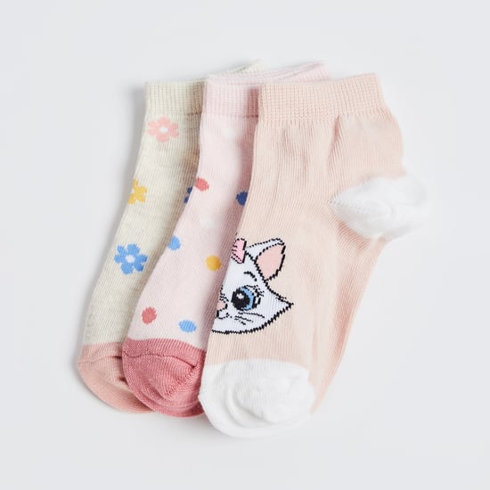 FAME FOREVER Girls Assorted Ankle Length Socks - Pack of 3