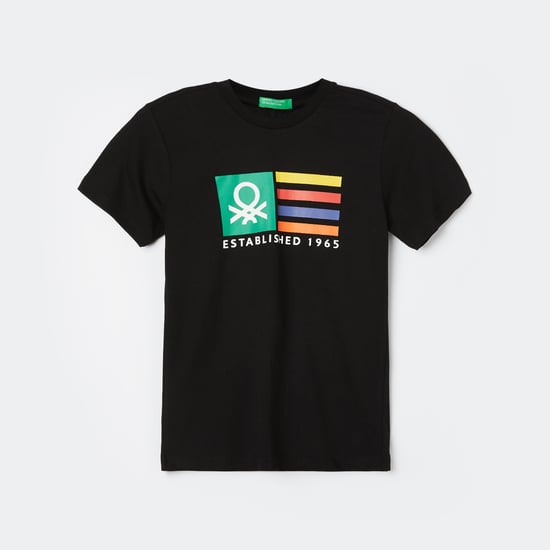 UNITED COLORS OF BENETTON Boys Printed T-shirt Black