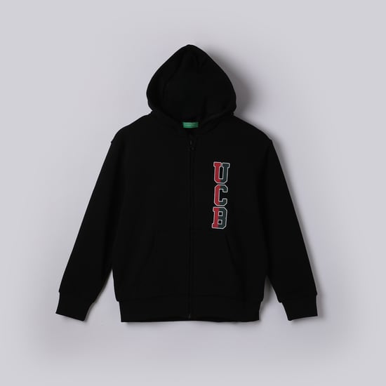 UNITED COLORS OF BENETTON Printed Hooded Sweatshirt