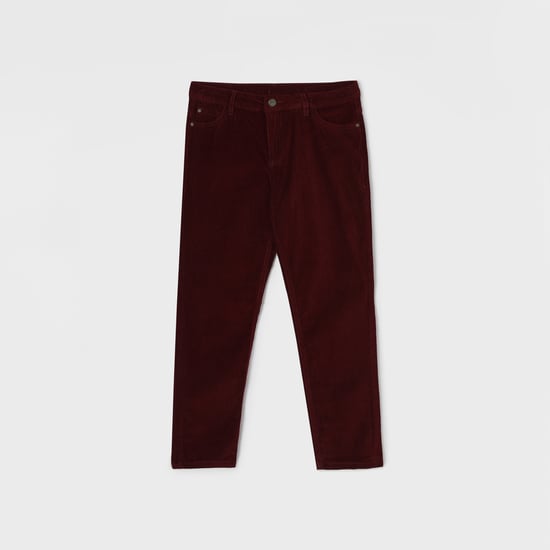 FAME FOREVER Textured Corduroy Trousers