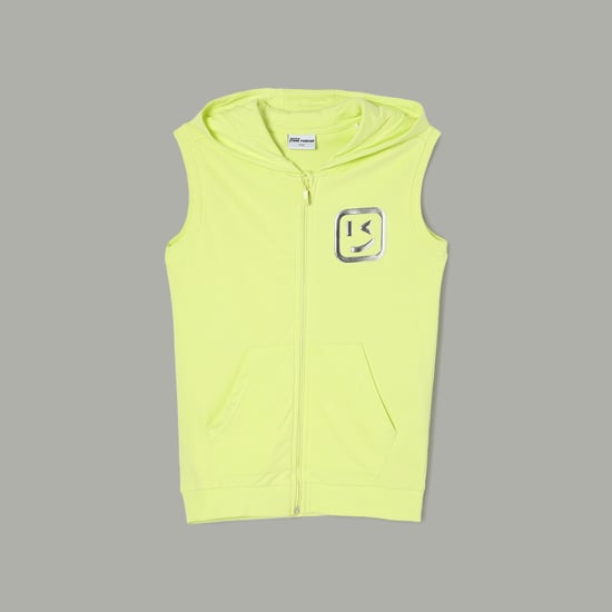 FAME FOREVER Embossed Detail Hooded Sweatshirt